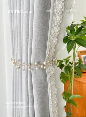 灰色窗帘遮光2025新款卧室法式轻奢现代简约高级感暮光加厚雪尼尔