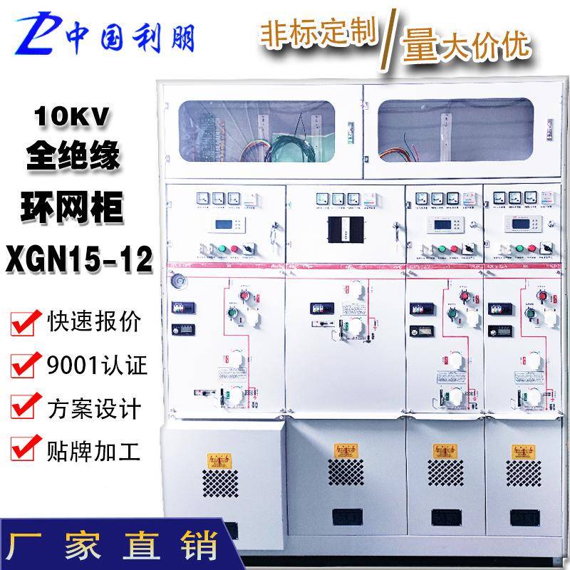 出压口二6全绝缘固XGN15-12体环网柜10kv高柜进四出sf绝缘环网充