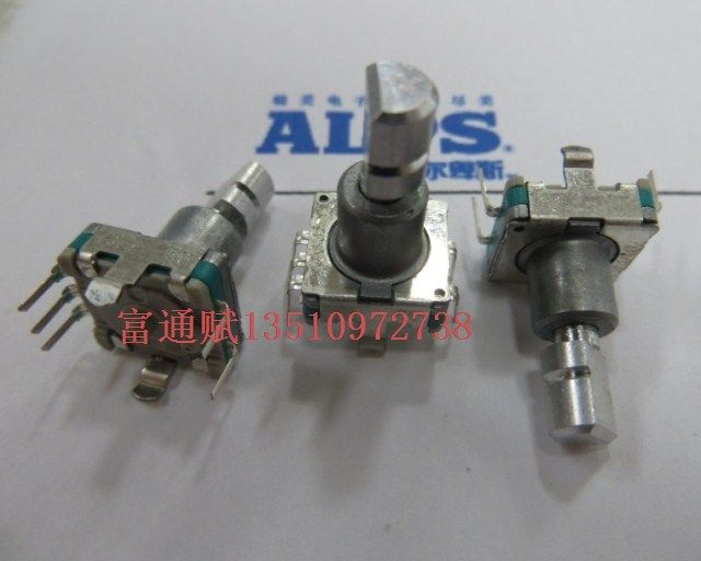 进口日本ALPS编码器EC11开关轻手感无步进带开关柄16mm音量编码器