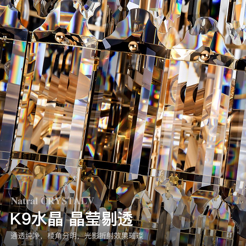 别墅客厅大吊灯中空跃层轻奢20z25新款楼中楼挑空挑高复式楼水晶