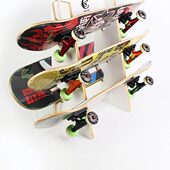 双翘滑板挂架长板陆地冲浪板承重挂放架多层实木收纳陈列展示架子