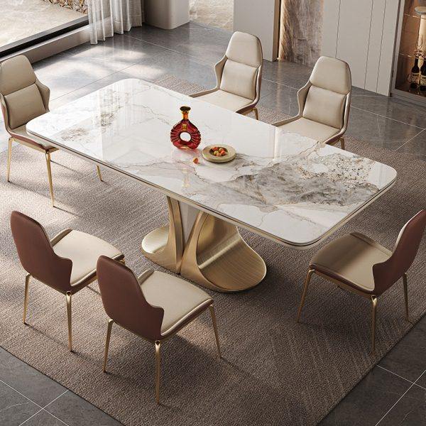 岩板餐桌椅组合小户型家用餐厅现代简约轻奢意式高级感长方形饭桌,住宅家具,岩板餐桌,淘宝优惠券,粉丝福利购,淘宝优惠卷
