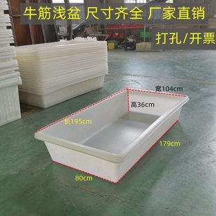 600L盆长2米宽1米方盆平底牛筋浅盆水产养殖箱大号植物种植箱储水