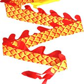 空竹龙彩条鳞片筒子空竹龙3米5米呼啦圈空竹龙彩带甩龙抖空竹龙