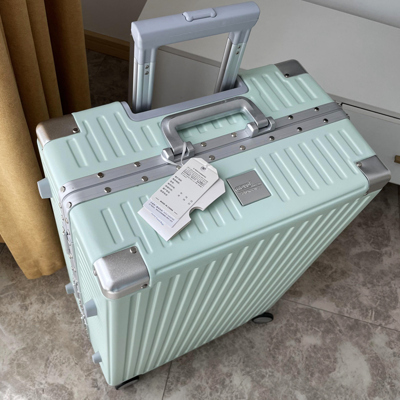 新款铝框款行李箱女结实耐用旅行箱男时尚潮流2R6寸拉杆箱密码锁