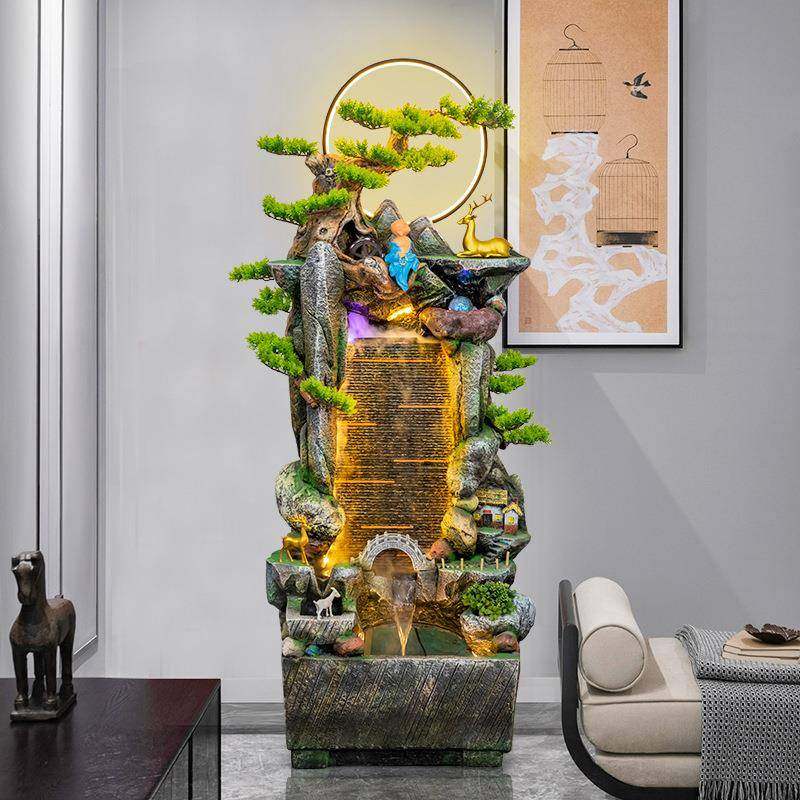 玄关假山流水喷泉鱼池客厅办公室内酒店招财景观摆件开业装饰造景,家居饰品,流水摆件,淘宝优惠券,粉丝福利购,淘宝优惠卷