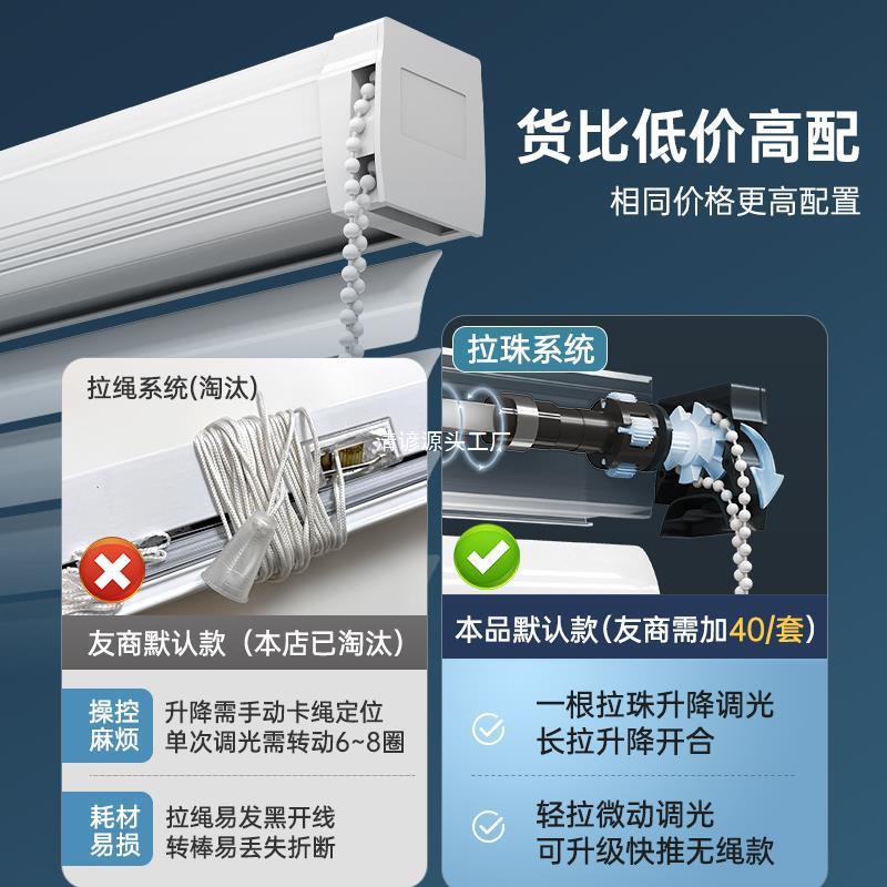 卫生间百叶帘025办新款卷帘公室遮光升2降TFU浴室免打孔窗安装卷
