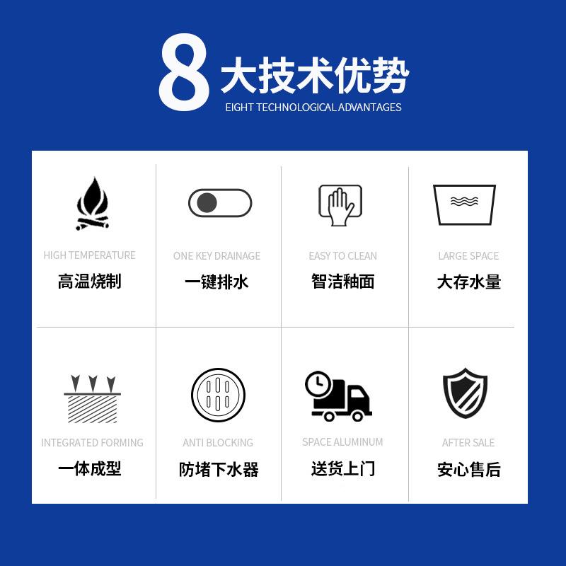 家用拖卫生间阳台瓷洗拖把池陶布池方形落CBR式小号水地槽小型地