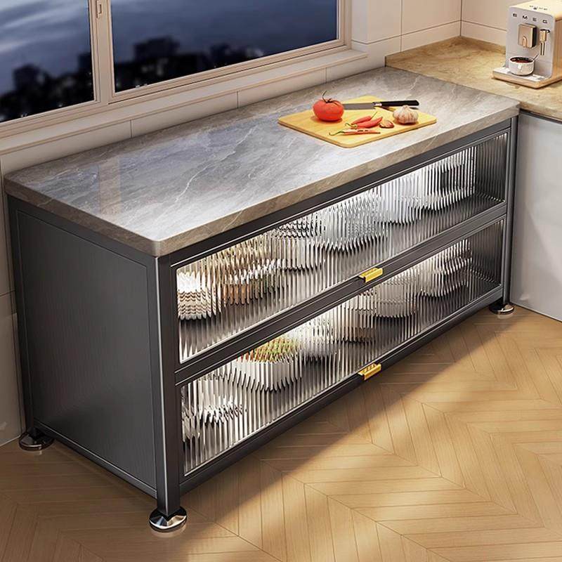 厨房微波炉置物架子岩板橱柜多功能收纳柜落地多层烤箱储物柜碗柜,厨房/烹饪用具,抹布架/厨房清洁收纳架,淘宝优惠券,粉丝福利购,淘宝优惠卷