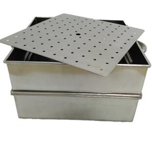 不锈钢四方形蒸笼蒸屉蒸格冲孔蒸笼笼盖正方形蒸包子笼42cm水盆
