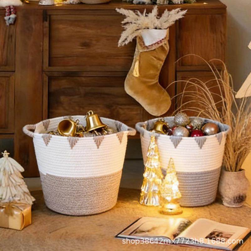 棉线可折叠编织收纳篮家居杂物玩具收纳桶衣物脏衣篮储物篮,收纳整理,脏衣篮,淘宝优惠券,粉丝福利购,淘宝优惠卷