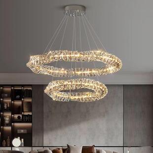 轻奢主客厅水晶吊灯后现代创意简约设计师款意式风大气高档餐厅灯