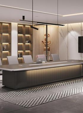 大型子办公烤漆10029A会会议桌长桌简约现代议洽谈桌室高端轻奢办