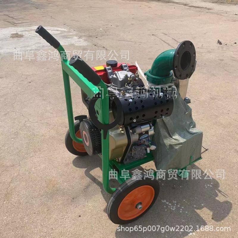 园林抗旱汽KSJ油抽水泵冷型柴抽水泵4寸手推油式高扬风程离心泵2