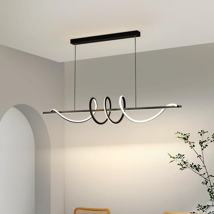 极简设计师餐厅吊灯现代简约创意长条餐桌饭厅灯爆款网红吧台灯具