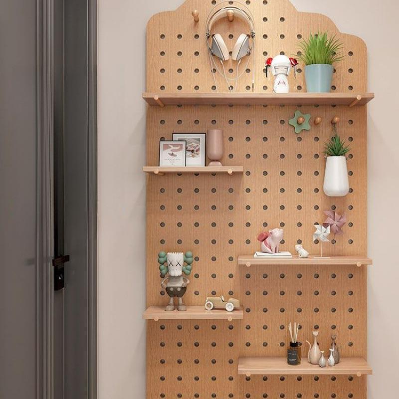 实木桌个性面造型墙定展示架入洞洞板置物架户电表箱挂钩配件免打