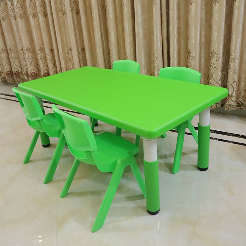 新款幼儿园塑料环保可升降桌椅 儿童学习加厚可调节课桌椅套装