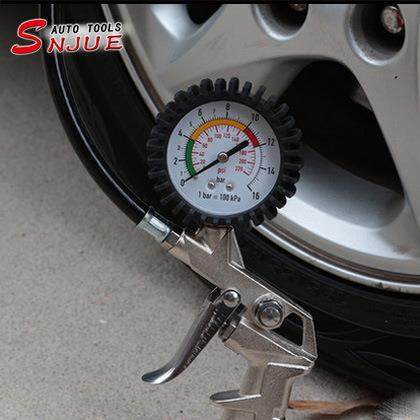 汽车胎压表胎压计充气枪带枪气压表打气枪放气带充气汽车用品