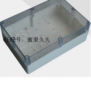 380*260*120mm透明盖子防水接线盒PC料塑料外壳摄像机装备盒