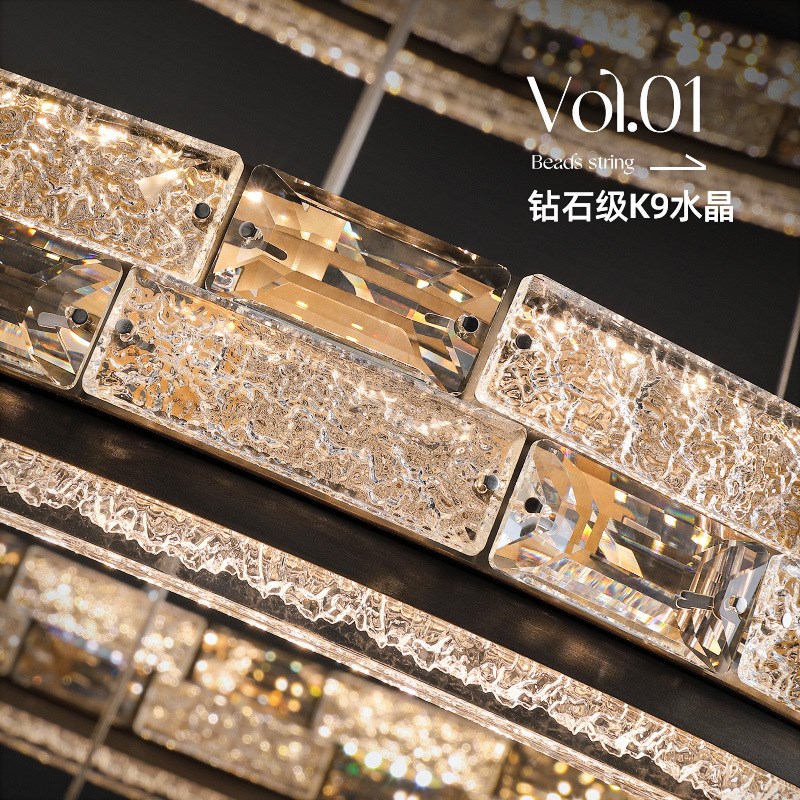 意式极简客厅吊灯大厅主灯餐厅灯2025年新款感大W气轻奢水晶灯