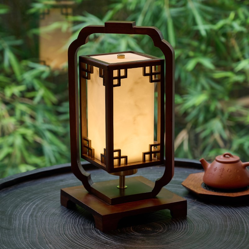 2025新款中古原木风宋代美学中国风新中式客厅台灯W卧室床头氛围