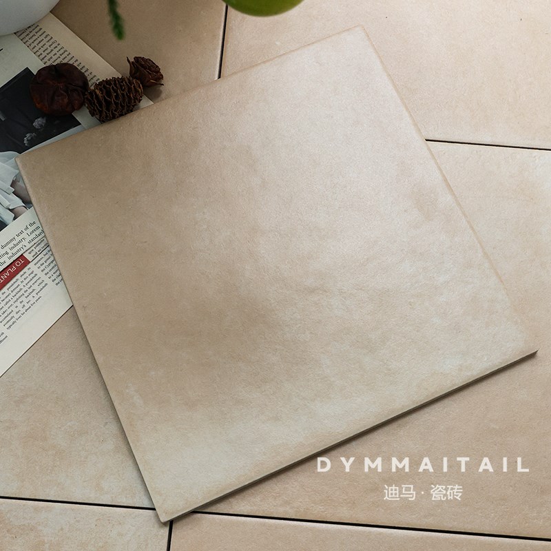 中古风复古渐变杏色防滑方砖花砖餐厅F咖啡厅民宿阳台浴室地砖瓷