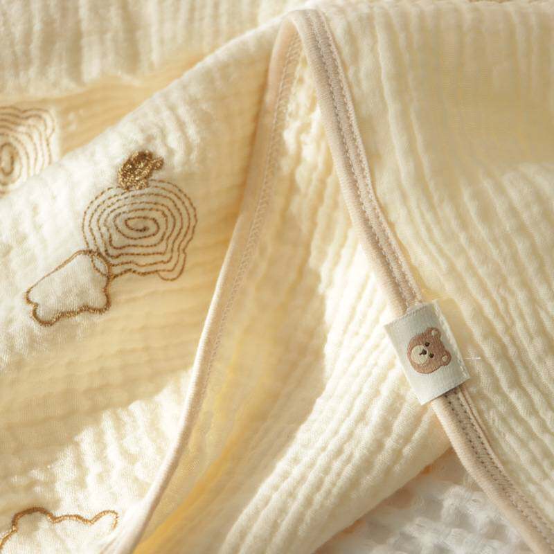新生宝宝盖毯纯棉纱布春秋薄毯子儿童毛巾被婴儿浴巾幼儿园小被子