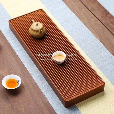 德国电木茶盘日式简约无边小号干泡台家用窄细长小型单层排水茶台