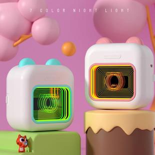 跨境M10七色气氛呼吸灯台灯迷你便携式 口袋无线错题热敏打印机