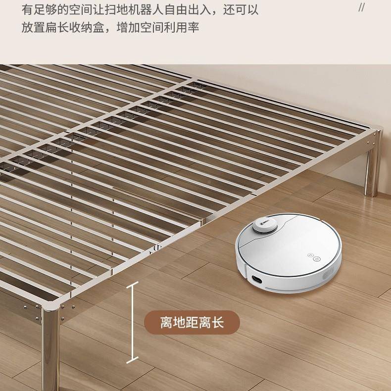 环保厚304租不加锈钢床架单双人床室房宿舍现代简约卧经014济钢架