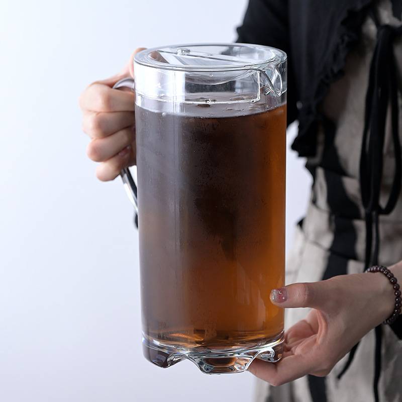 啤酒大扎壶直身塑料PC冷水壶耐高温商用酒吧KTV果汁饮料壶亚克力