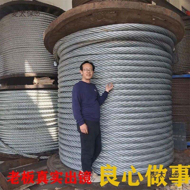 热镀锌钢丝绳重型吊绳林牧渔业户外拉绳吊绳软绳加粗柔软耐麦太保