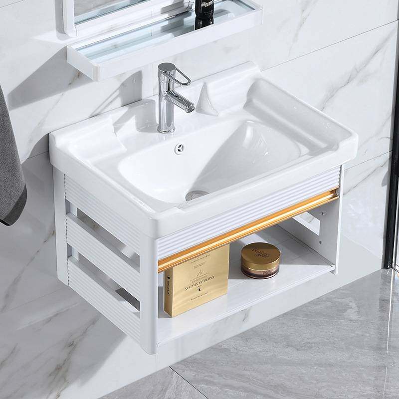 挂墙式洗手台盆卫生间洗脸盆柜一体浴室洗漱台脸面陶瓷小户型阳台