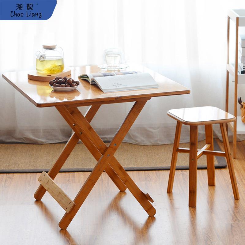 简易可折叠桌餐桌便携小户型折叠饭桌家用正方形方桌阳台收纳包邮