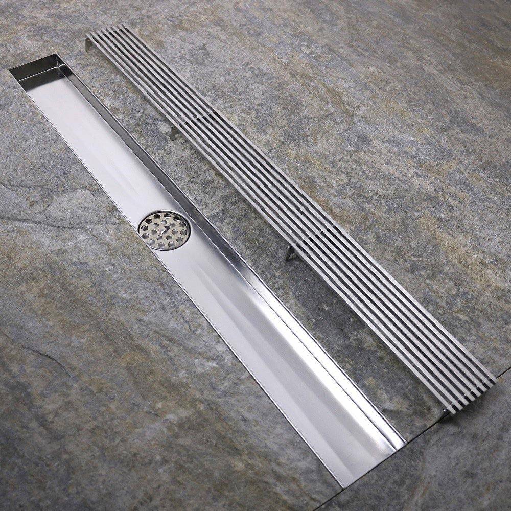 DL178304不条锈钢长形地漏防生臭卫淋浴房加厚线条排水槽长间方形