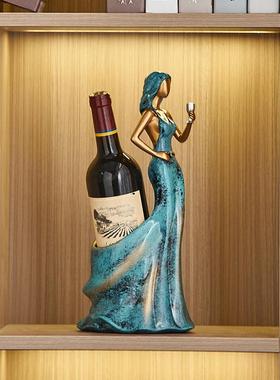 创意葡萄红酒架摆件轻奢高档玄关客厅酒庄餐边柜酒柜子装饰品酒托