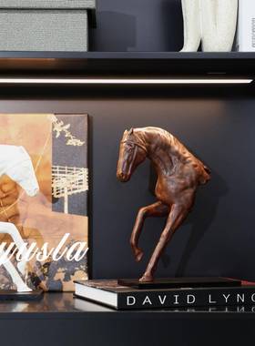 跨境爆款中古法式马客厅书房样板间电视柜玄关办公室软装饰品摆件