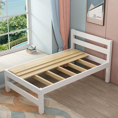 实床架现CM-5代木简约1.米单人家用5儿童1.高脚床1.8m2双人收纳储