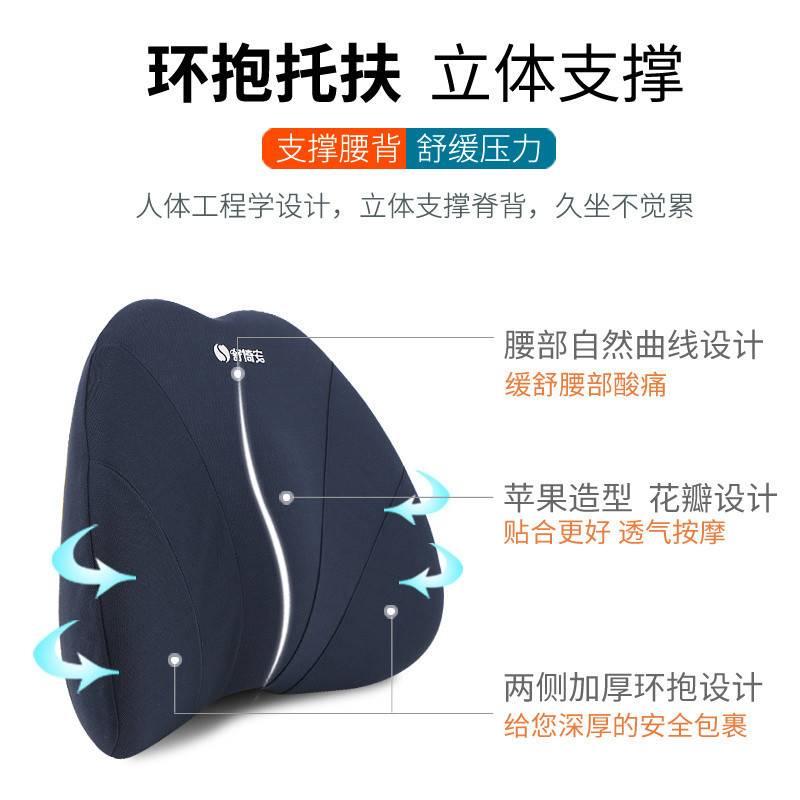 Y8N汽车腰靠办公室椅记忆棉护腰驾驶座靠枕司机腰部支撑四季车用