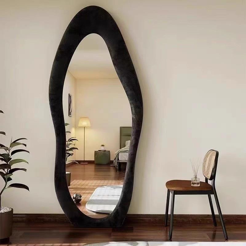 轻奢全身落地镜子衣帽间服装芒果家用置地女生卧室网红试衣穿衣镜