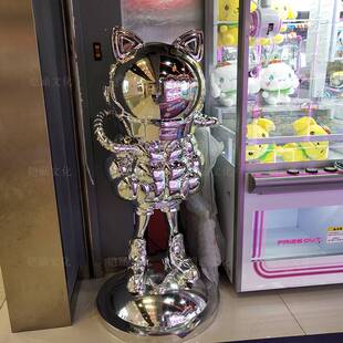 大型电镀气球狗玻璃钢雕塑商业美陈中庭装饰道具卡通玩偶落地摆件