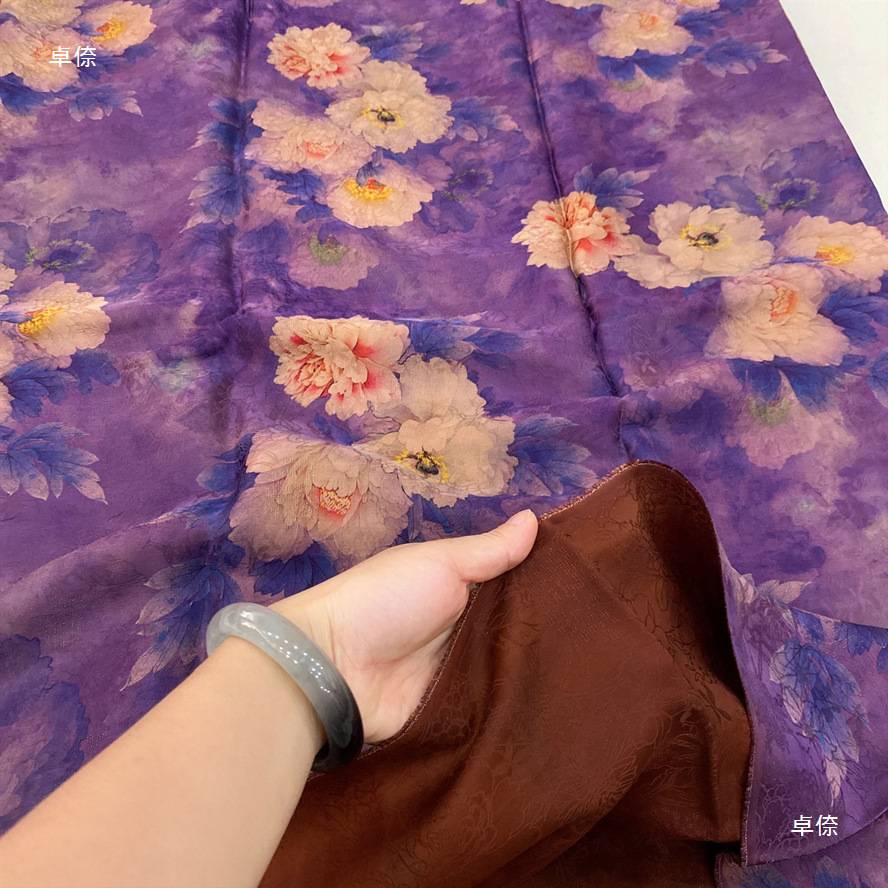 香云纱零头布顺德产古风丝绸桑蚕丝重磅莨绸布料垒德株垒德株