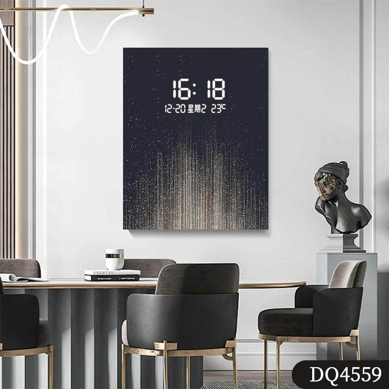 极简光影抽象电表箱装饰画带LED时钟表挂钟客餐厅配电箱盒遮挡画,家居饰品,现代装饰画,淘宝优惠券,粉丝福利购,淘宝优惠卷