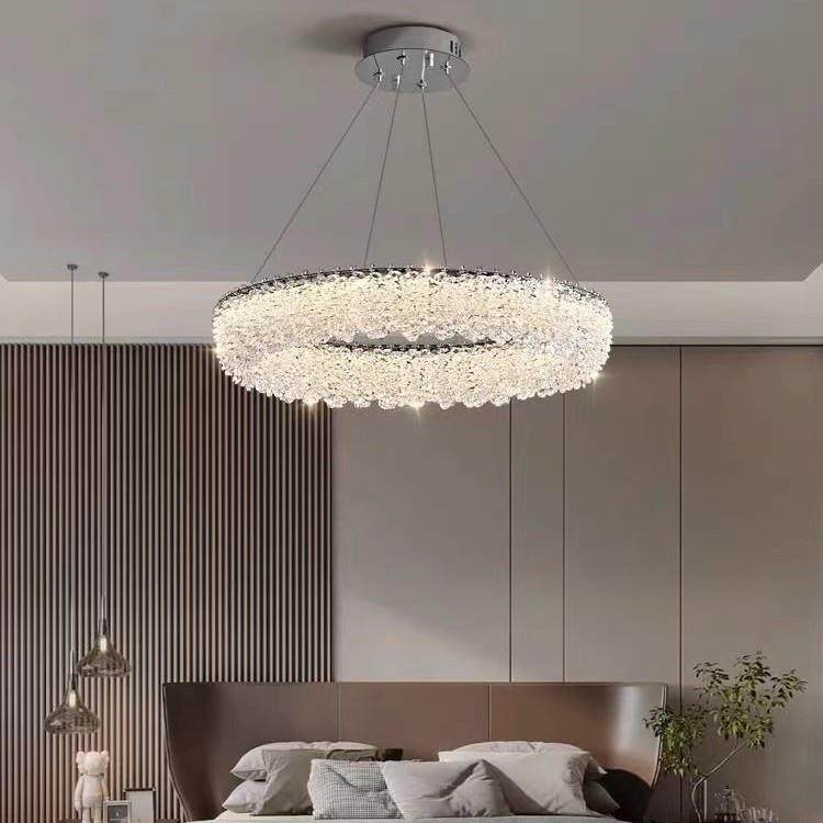 现代简约大气法式轻奢水晶灯餐厅卧室书房灯2025新款灯具客厅吊灯,家装灯饰光源,智能吊灯,淘宝优惠券,粉丝福利购,淘宝优惠卷