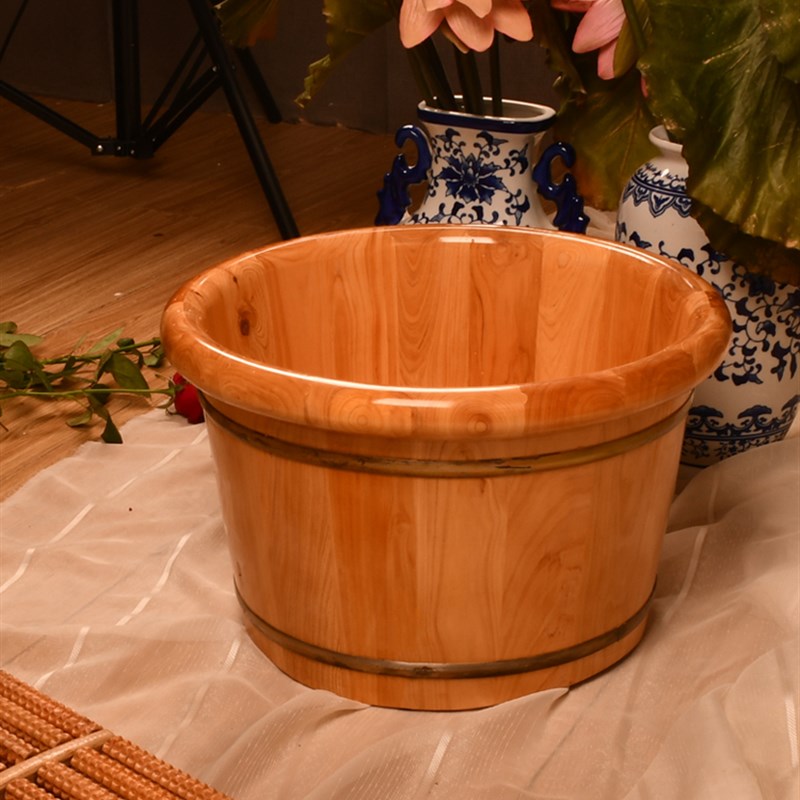 2TCU香柏木足浴桶商用泡脚木y桶大尺寸洗脚盆家用双人洗脚桶大脚