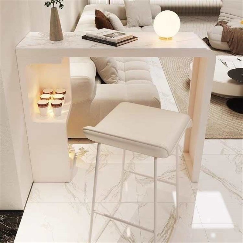 客厅条桌沙发长休闲简约t桌桌吧台板家用岩隔断吧台小高脚迷你阳