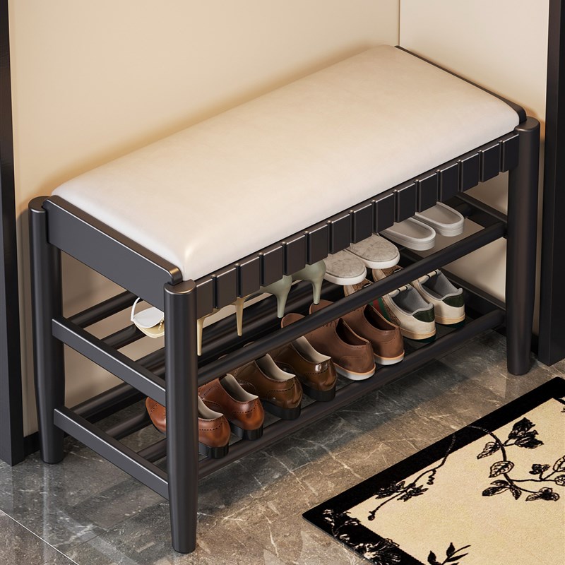 实木换鞋b凳门口家用入户穿鞋凳进门凳高级感玄关可坐鞋柜坐凳一