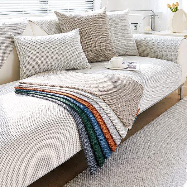 仿棉麻沙发垫防滑盖布四季通用沙发靠背坐垫子简约沙发套罩扶手巾,居家布艺,沙发垫,淘宝优惠券,粉丝福利购,淘宝优惠卷