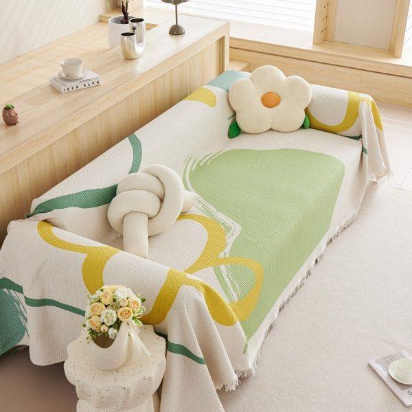 棉麻印花几何现代沙发巾沙发垫四季通用沙发盖布全包防滑盖巾套罩,居家布艺,沙发垫,淘宝优惠券,粉丝福利购,淘宝优惠卷