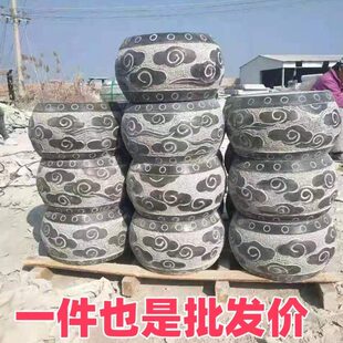 石柱墩青石墩子底座木柱脚实心柱顶雕刻石磉仿古空心柱子皮柱础石